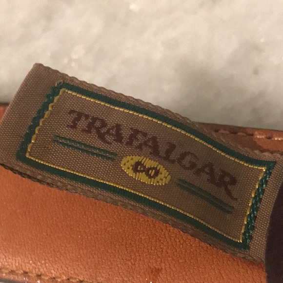 Trafalgar Leather Brown Belt Mens Size 38 Made in USA Classic - Picture 4 of 7